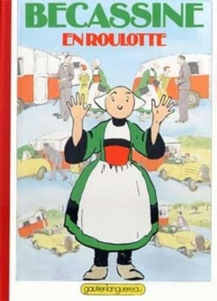 Couverture du livre « BECASSINE EN ROULOTTE » de Caumery/pinchon, librairie Les Contes Infusés à Corte