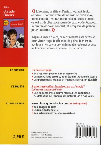 Quatrième de couverture de « CLAUDE GUEUX »