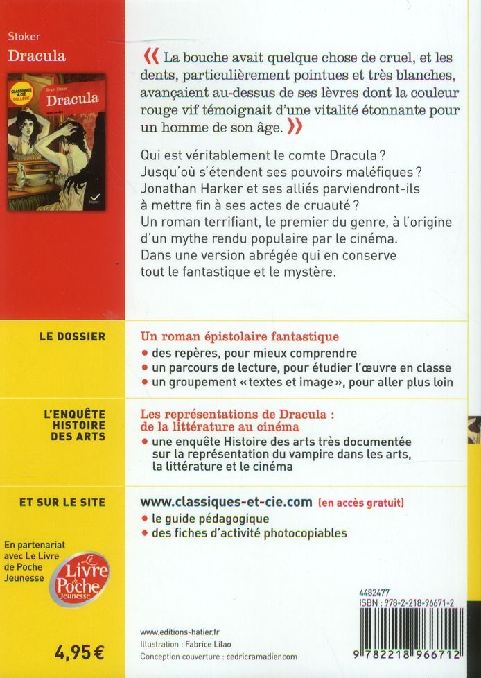 Quatrième de couverture de « Dracula : vers 1897 »