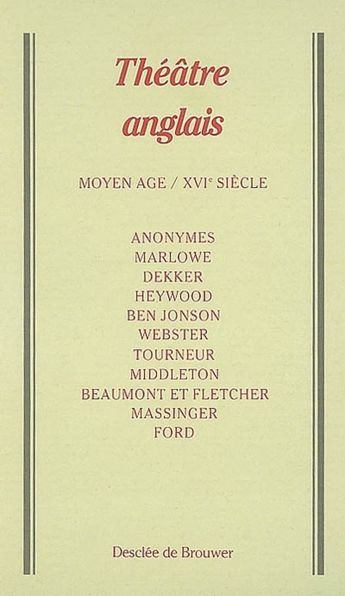 Couverture du livre « THEATRE ANGLAIS DU MOYEN AGE », librairie Les Contes Infusés à Corte