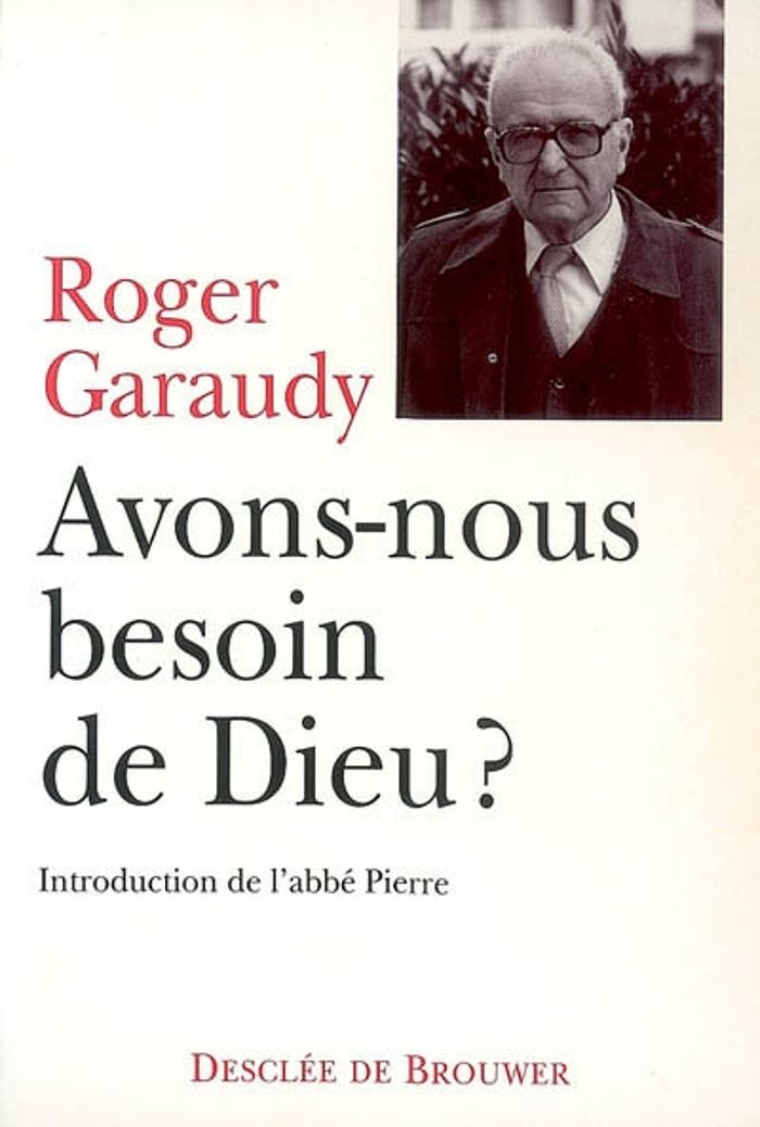 Couverture du livre « AVONS-NOUS BESOIN DE DIEU ? » de Roger Garaudy, librairie Les Contes Infusés à Corte