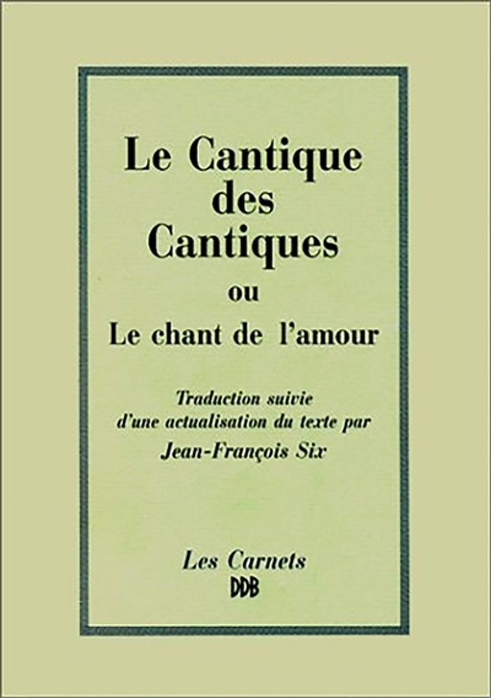 Couverture du livre « LE CANTIQUE DES CANTIQUES OU LE CHANT DE L'AMOUR », librairie Les Contes Infusés à Corte