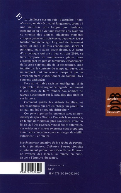 Quatrième de couverture de « LA CAUSE DES AINES - POUR VIEILLIR AUTREMENT...ET MIEUX »