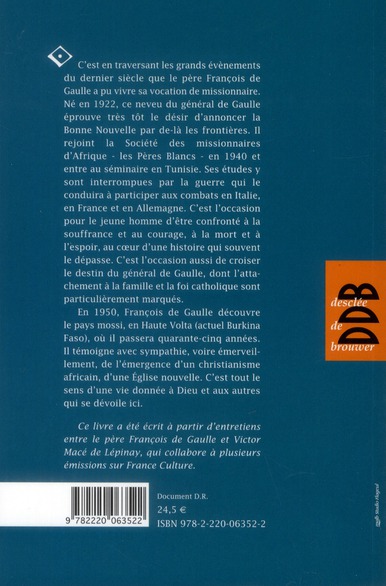 Quatrième de couverture de « J'AI VU SE LEVER L'EGLISE D'AFRIQUE »