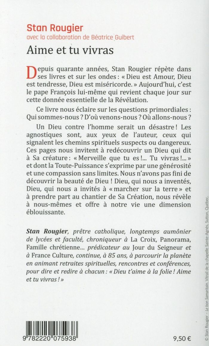 Quatrième de couverture de « AIME ET TU VIVRAS »