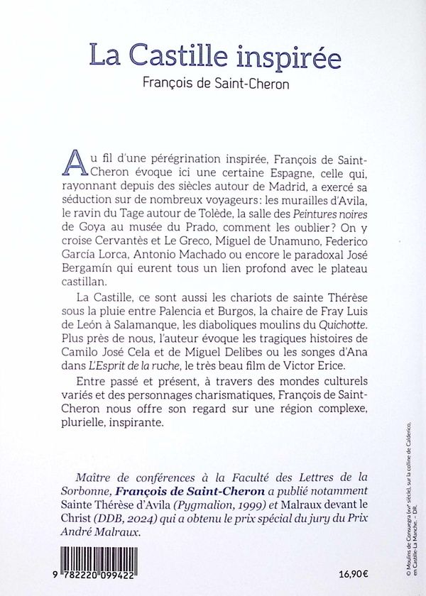 Quatrième de couverture de « La Castille inspirée »