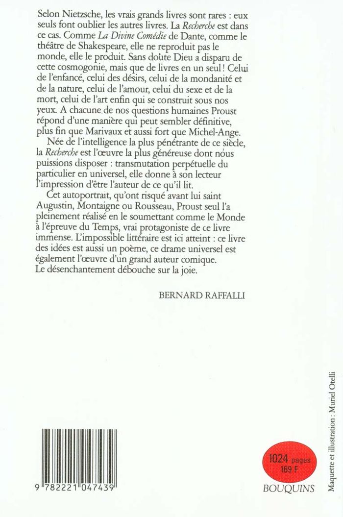 Quatrième de couverture de « MARCEL PROUST - TOME 3 - VOL03 »