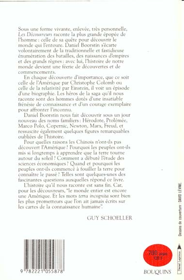 Quatrième de couverture de « LES DECOUVREURS »