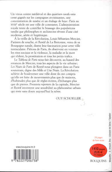 Quatrième de couverture de « PARIS LE JOUR, PARIS LA NUIT... »