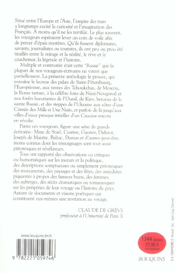 Quatrième de couverture de « LE VOYAGE EN RUSSIE »