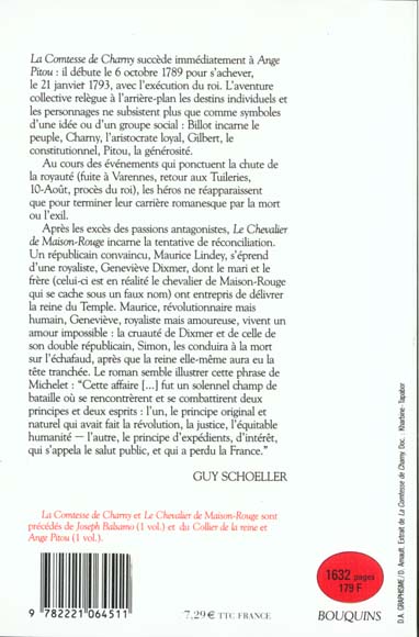 Quatrième de couverture de « LA COMTESSE DE CHARNY - LE CHEVALIER DE MAISON-ROUGE - VOL03 »