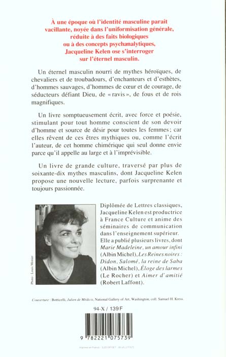 Quatrième de couverture de « L'ETERNEL MASCULIN »