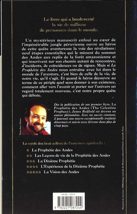 Quatrième de couverture de « LA PROPHETIE DES ANDES - TOME 1 - NE - VOL01 »