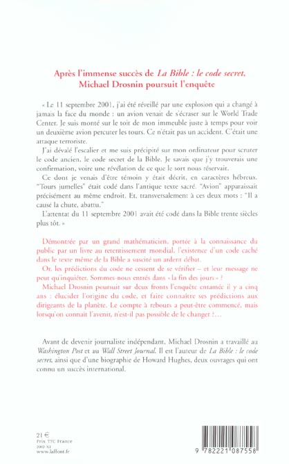 Quatrième de couverture de « LA BIBLE, LE CODE SECRET - TOME 2 - VOL02 »