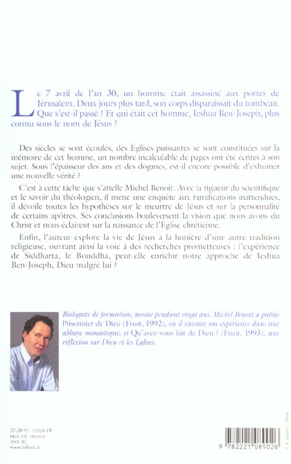Quatrième de couverture de « DIEU MALGRE LUI »