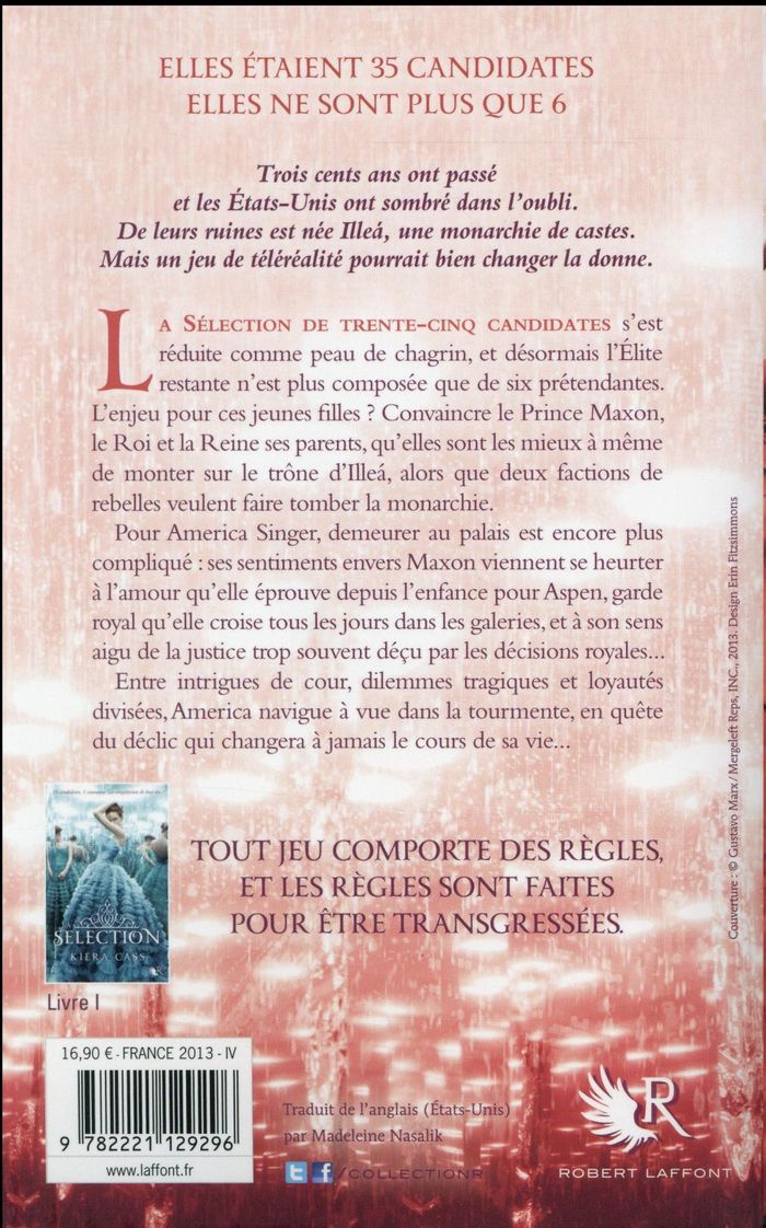 Quatrième de couverture de « L'élite : roman »