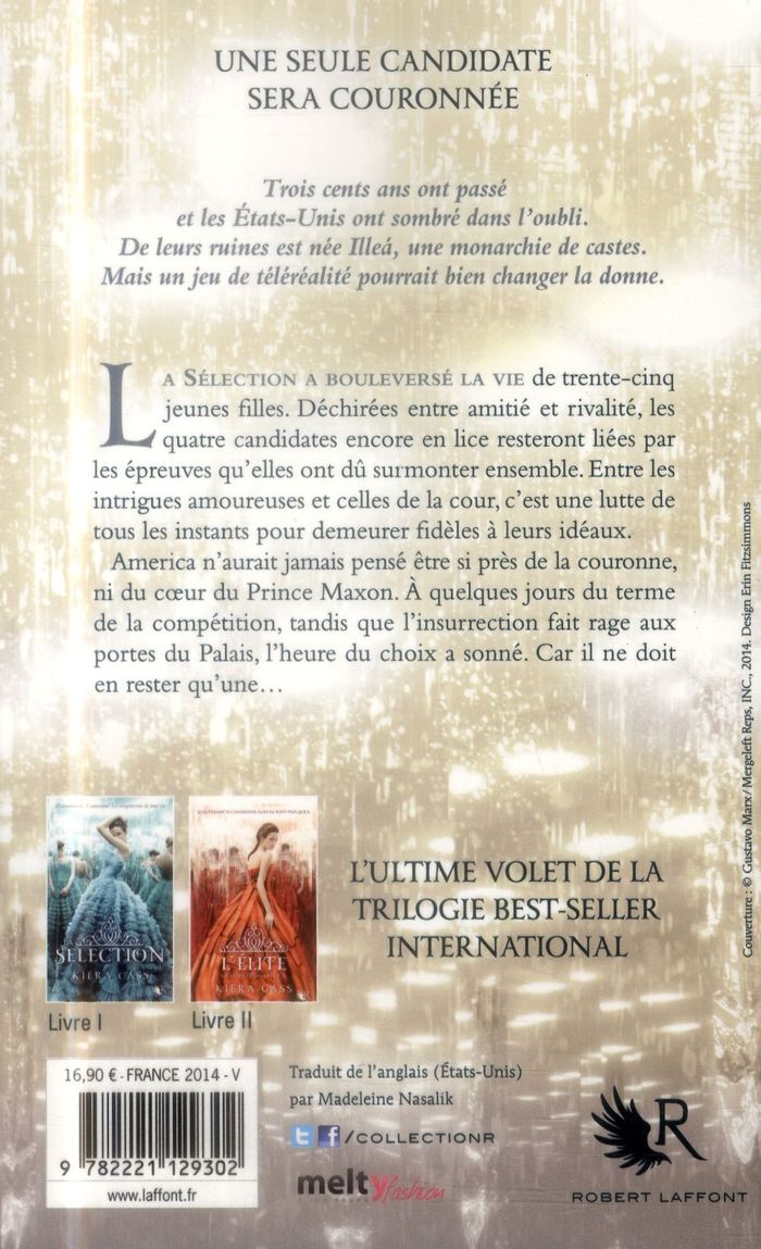 Quatrième de couverture de « L'élue : roman »
