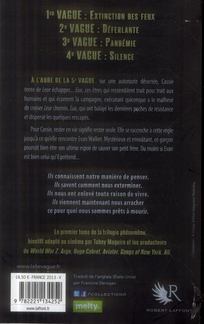Quatrième de couverture de « La 5e vague : roman »