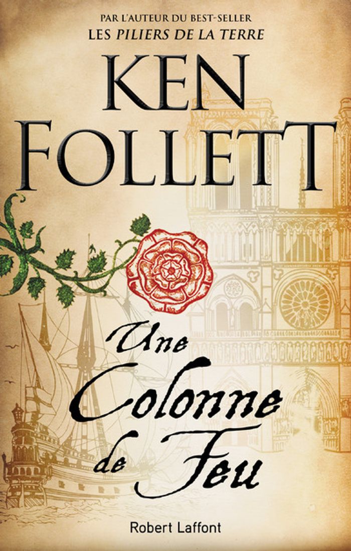 Couverture du livre « Une colonne de feu : roman » de Ken Follett, librairie Les Contes Infusés à Corte