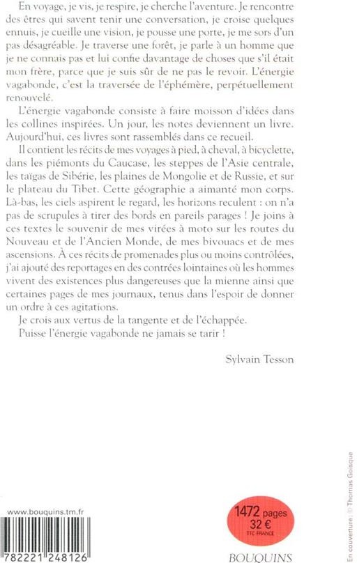 Quatrième de couverture de « L'énergie vagabonde »