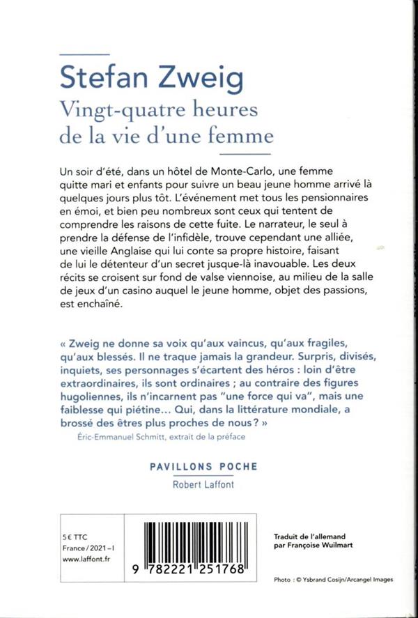 Quatrième de couverture de « Vingt-quatre heures de la vie d'une femme »