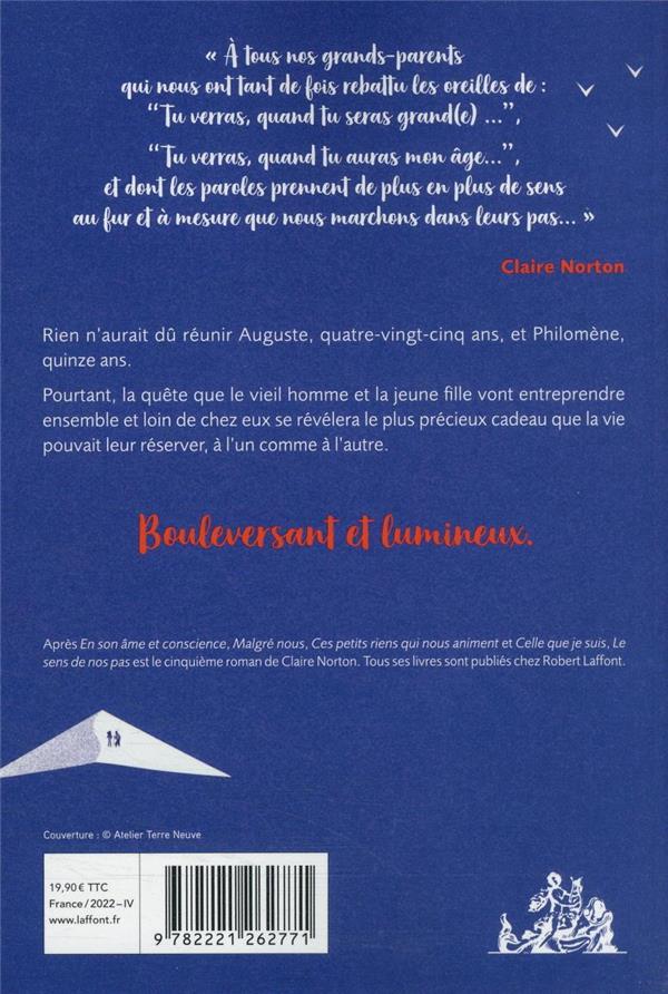 Quatrième de couverture de « Le sens de nos pas : roman »