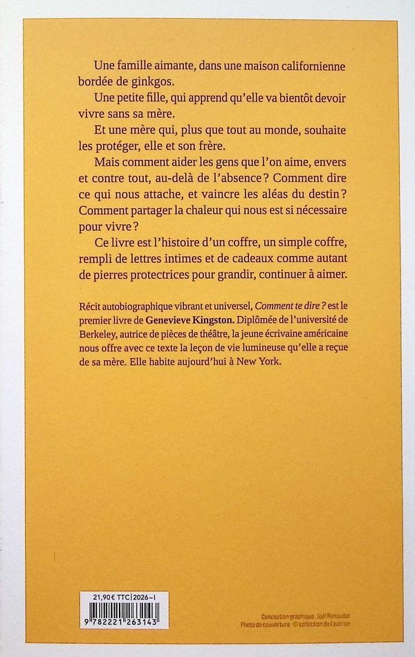 Quatrième de couverture de « COMMENT TE DIRE ? »