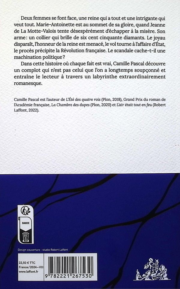 Quatrième de couverture de « La reine du labyrinthe ou La vérité sur l'affaire du collier : roman »