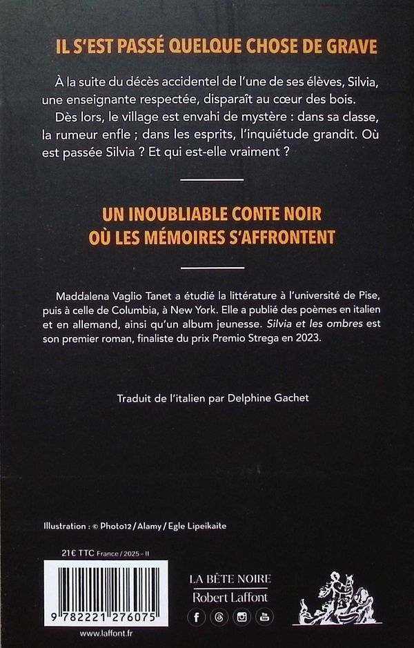 Quatrième de couverture de « Silvia et les ombres »