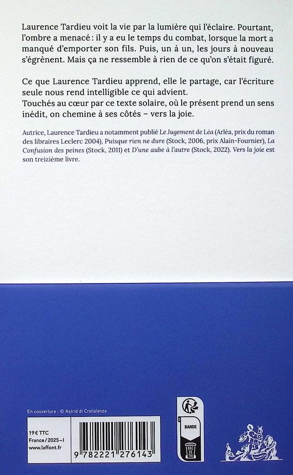 Quatrième de couverture de « Vers la joie »