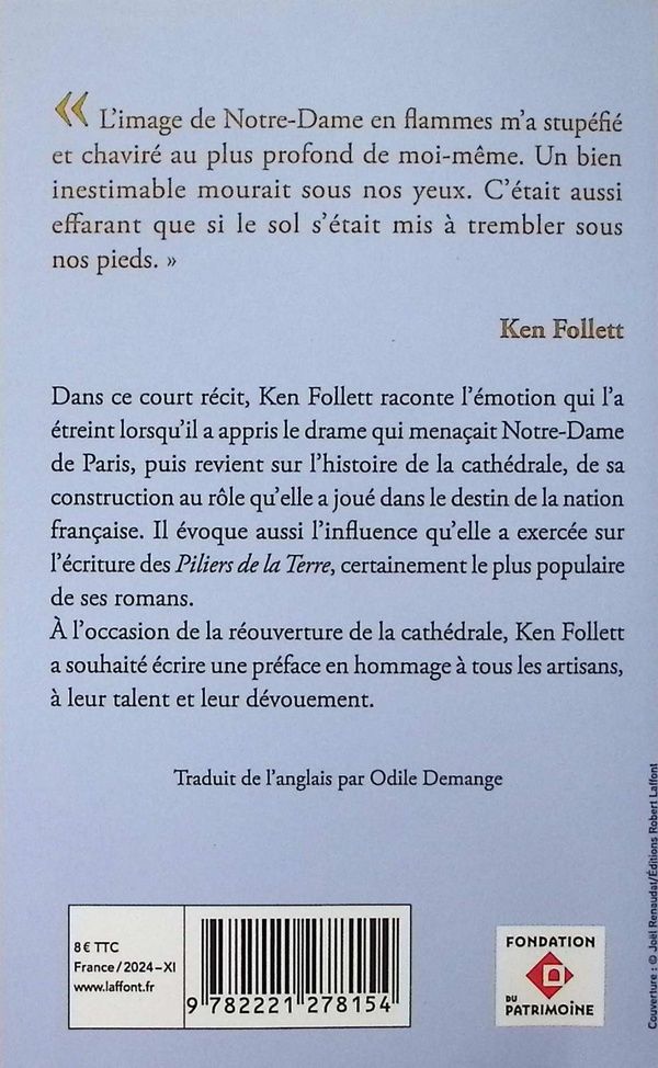 Quatrième de couverture de « NOTRE-DAME »