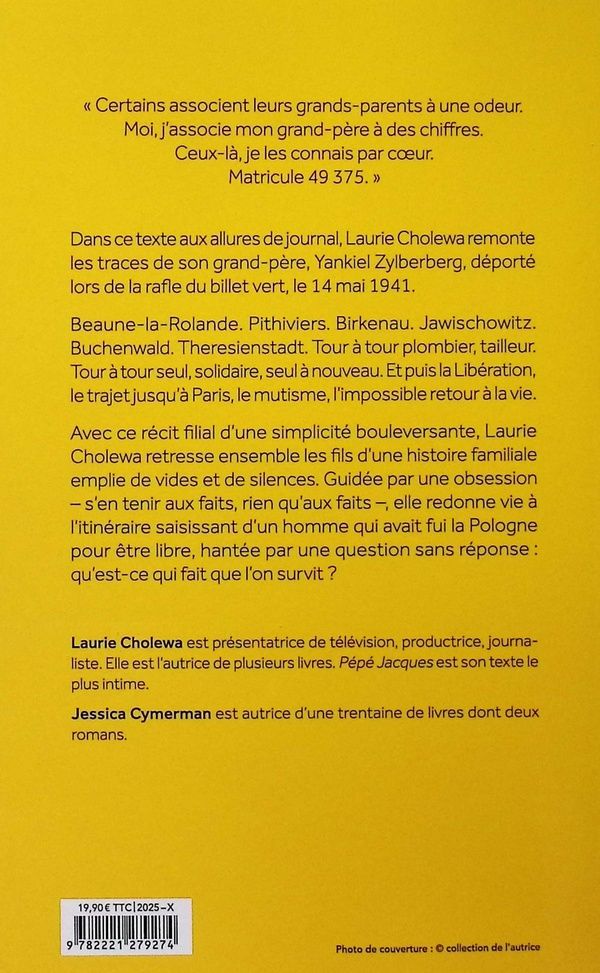Quatrième de couverture de « Pépé Jacques : qu'est-ce qui fait que l'on survit ? »