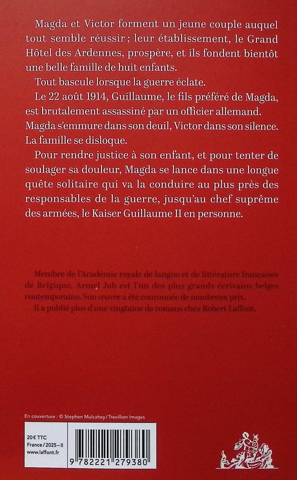 Quatrième de couverture de « La cuisinière du Kaiser »