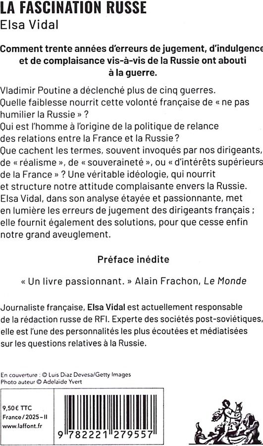 Quatrième de couverture de « La fascination russe »