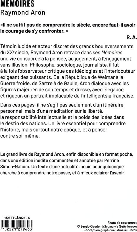 Quatrième de couverture de « Mémoires »