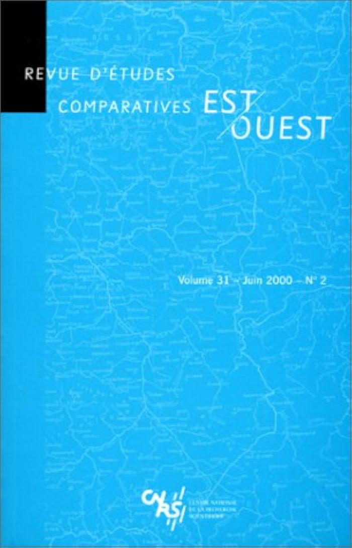 Couverture du livre « REV.ETUD.COMP.EST-OUEST 2000 V.31 N.2 » de Collectif, librairie Les Contes Infusés à Corte