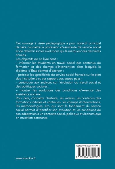 Quatrième de couverture de « Assistante de service social »
