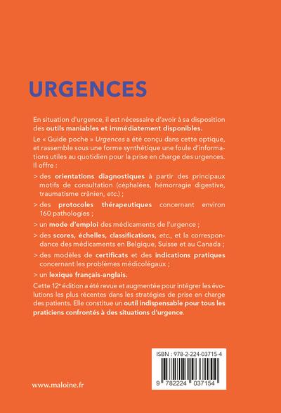 Quatrième de couverture de « Urgences »