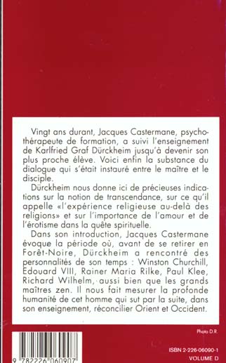Quatrième de couverture de « SPIRITUALITES VIVANTES POCHE - T104 - LE CENTRE DE L'ETRE »