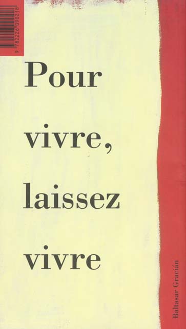 Quatrième de couverture de « PAROLES DE TOLERANCE - "POUR VIVRE, LAISSEZ VIVRE" »