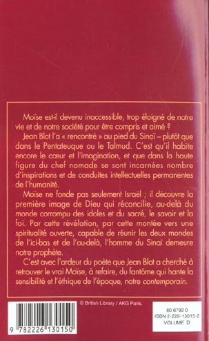 Quatrième de couverture de « SPIRITUALITES VIVANTES POCHE - T185 - MOISE, NOTRE CONTEMPORAIN »