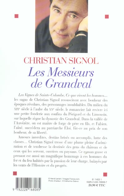 Quatrième de couverture de « Les messieurs de Grandval : roman »