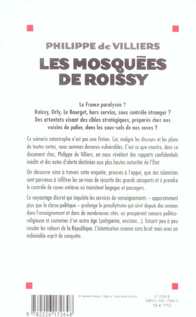 Quatrième de couverture de « Les mosquées de Roissy »