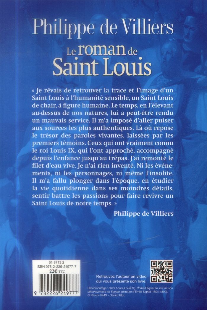 Quatrième de couverture de « Le roman de saint Louis »