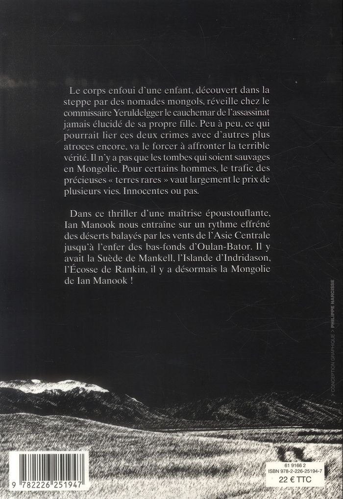 Quatrième de couverture de « Yeruldelgger : roman »