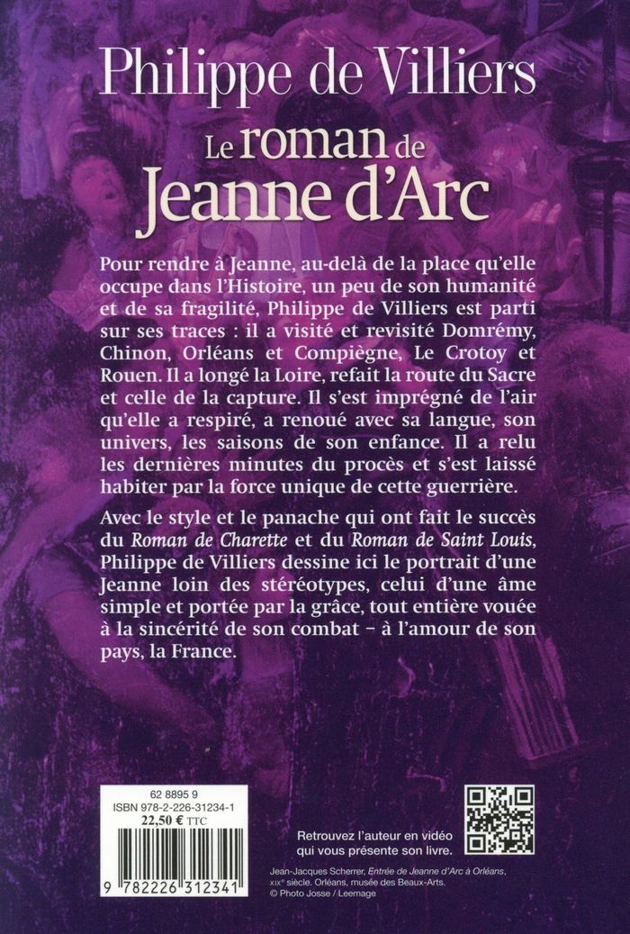 Quatrième de couverture de « Le roman de Jeanne d'Arc »
