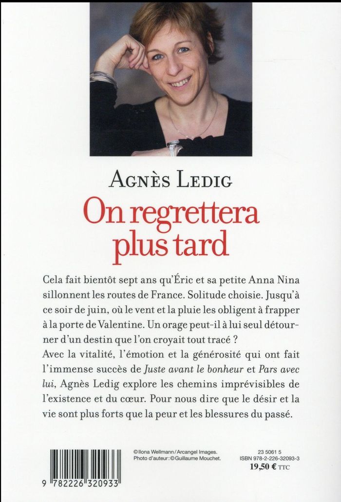 Quatrième de couverture de « On regrettera plus tard : roman »