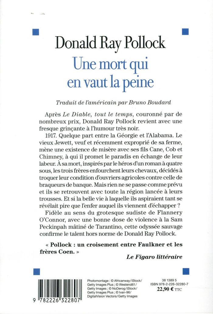 Quatrième de couverture de « Une mort qui en vaut la peine : roman »