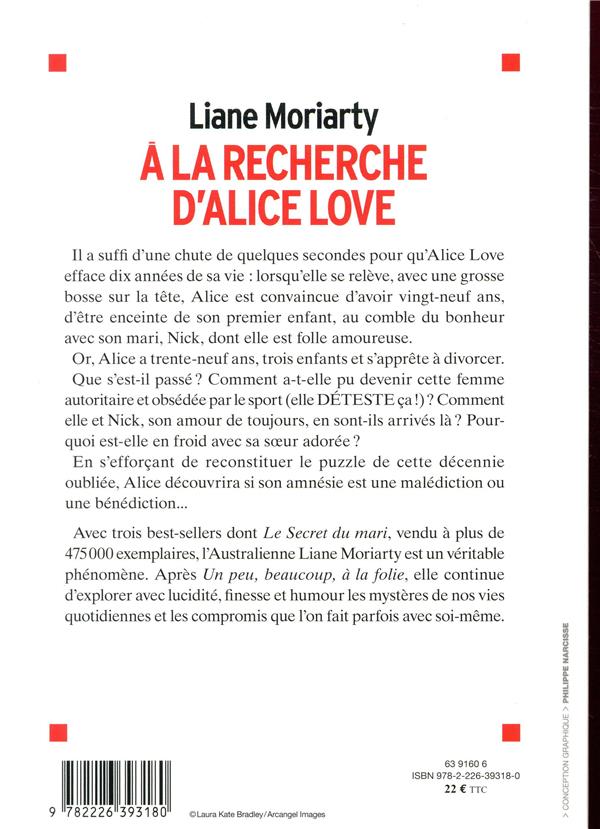 Quatrième de couverture de « À la recherche d'Alice Love : roman »
