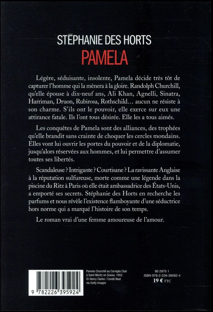 Quatrième de couverture de « Pamela »